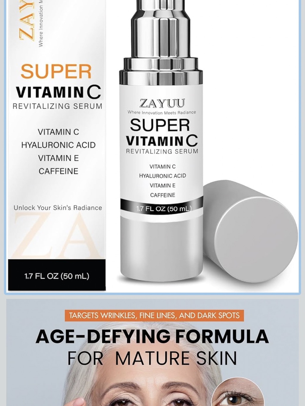Zayuu Vitamin Super C Revitalizing Face Serum —